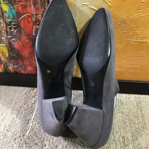 Prada Suede Ankle Boots Size 39 - Picture 6 of 8